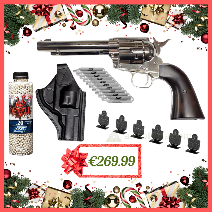 Umarex SAA .45 CO2 Metal Revolver - Christmas Bundle