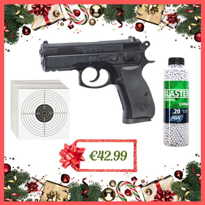 ASG CZ 75D Compact Black Spring Pistol - Christmas Deal