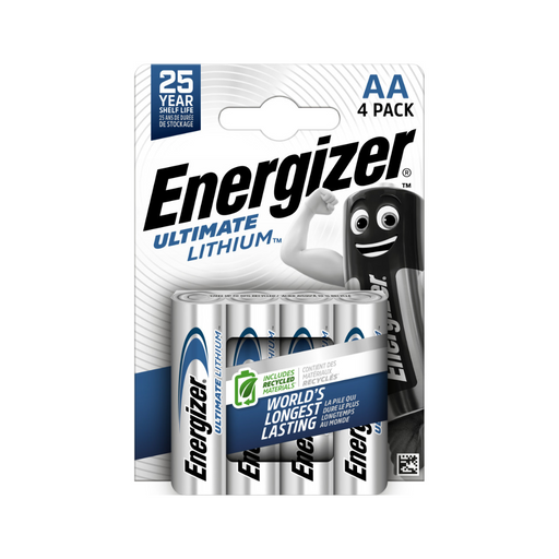 Energizer Ultimate Lithium AA Batteries - 4 Pack