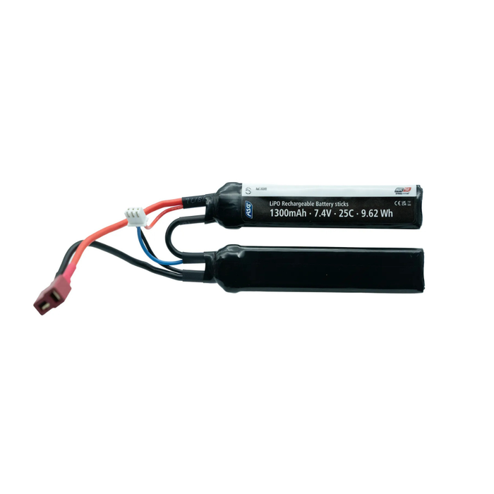 Strike Systems 7.4V 1300mAh 25C LIPO Battery - Sticks - Deans (T-Plug)