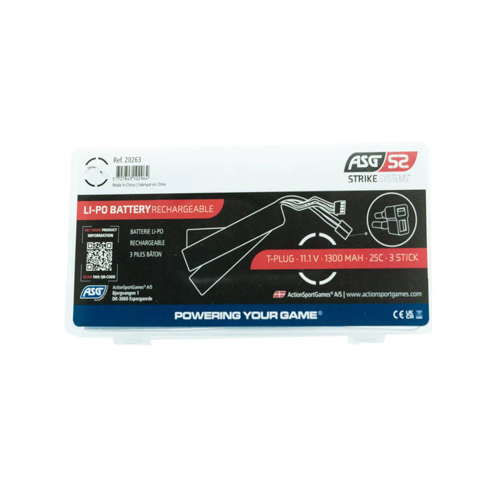 Strike Systems 11.1V 1300mAh 25C LIPO Battery - Sticks - Deans (T-Plug)