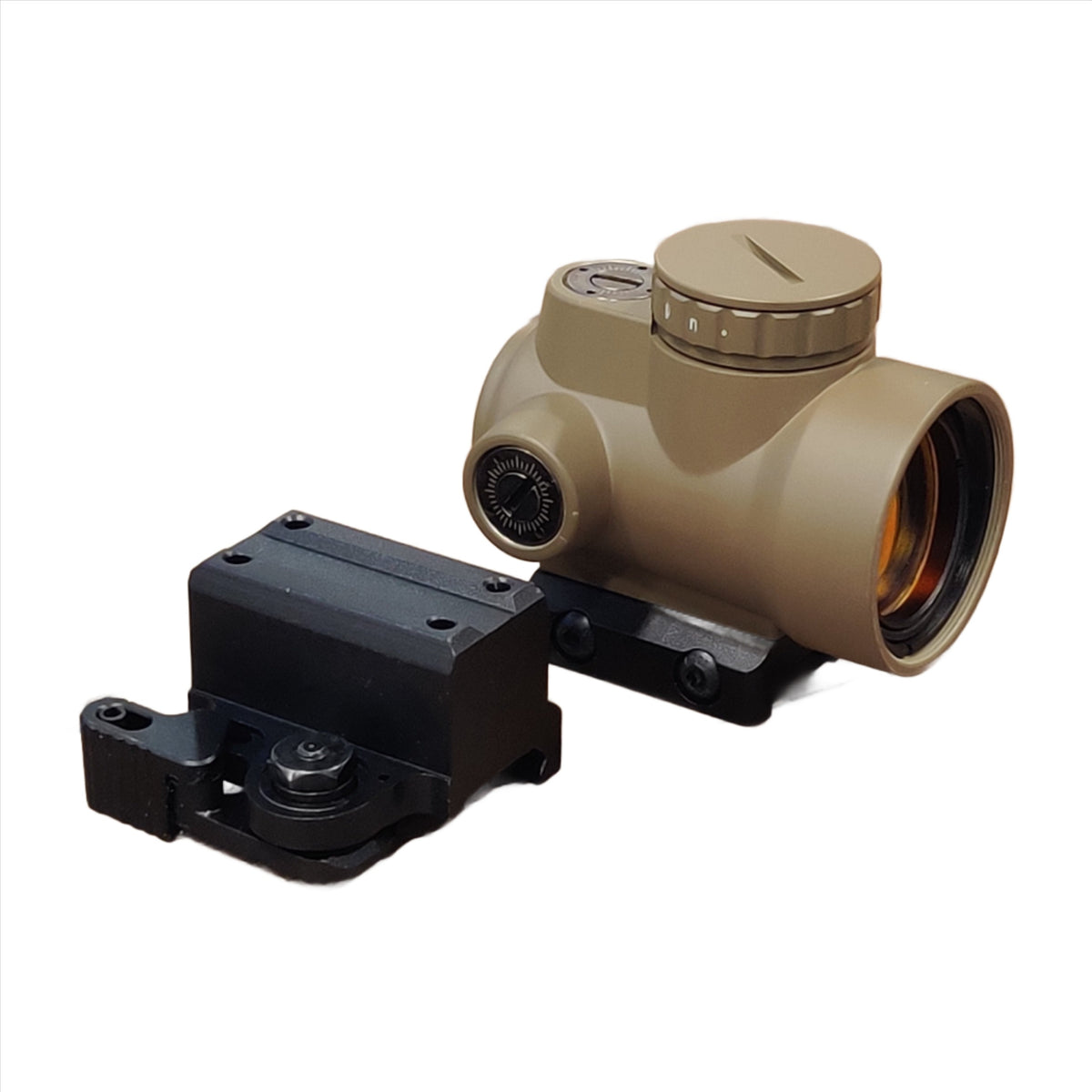 AIM-O MRO Red Dot with QD Riser Mount & Low Mount - Tan — AirsoftEire