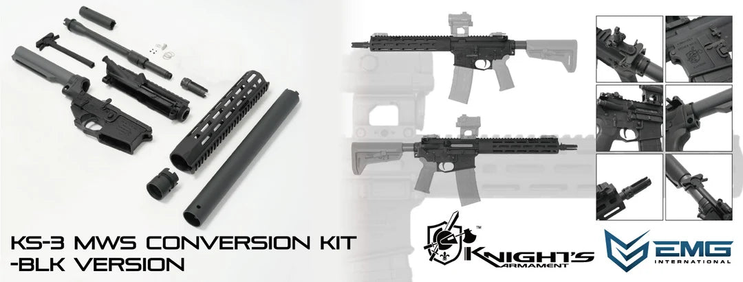 Angry Gun KS3 MWS Conversion Kit - Matt Black Anodized