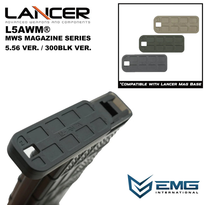 EMG Lancer Systems L5AWM 35rd Gas Magazine for MWS - 556 - Smoke