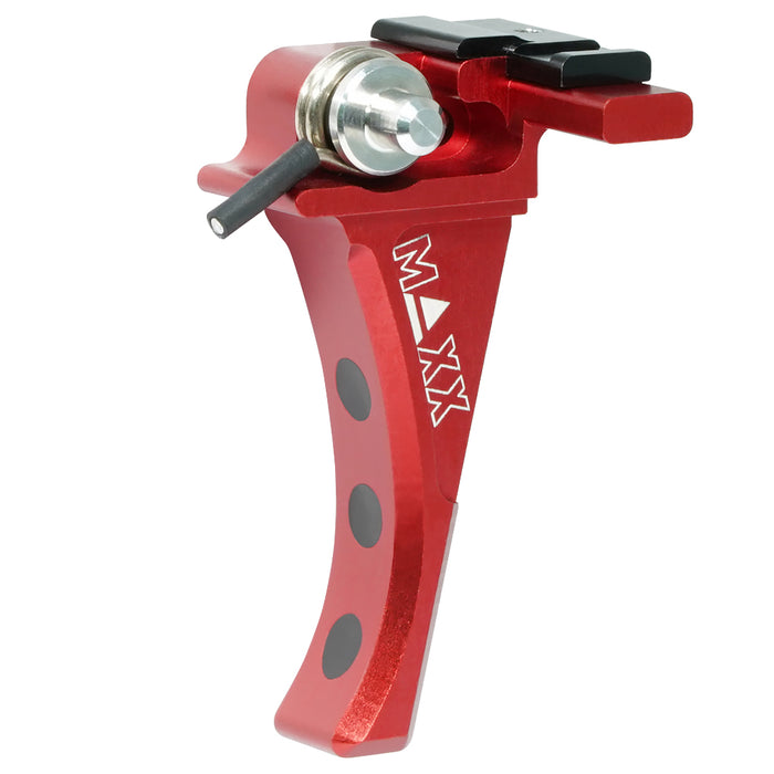 Maxx CNC Aluminum Advanced Speed Trigger (Style D) Red - ASG EVO 3