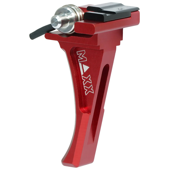 Maxx CNC Aluminum Advanced Speed Trigger (Style D) Red - ASG EVO 3