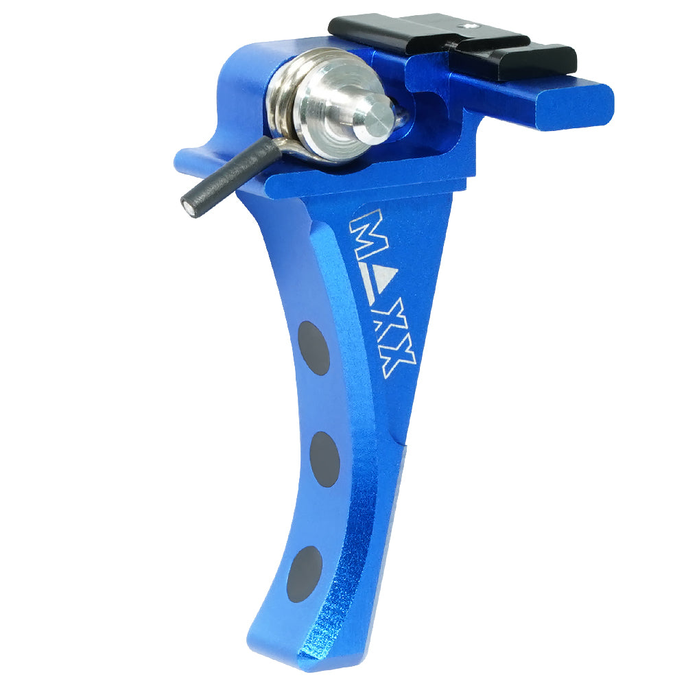 Maxx CNC Aluminum Advanced Speed Trigger (Style D) Blue - ASG EVO 3