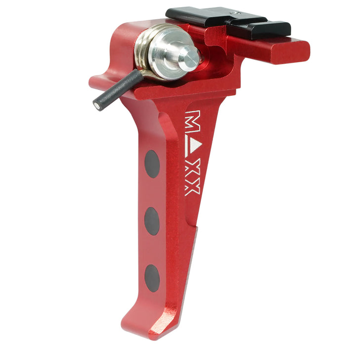 Maxx CNC Aluminum Advanced Speed Trigger (Style E) Red - ASG EVO 3