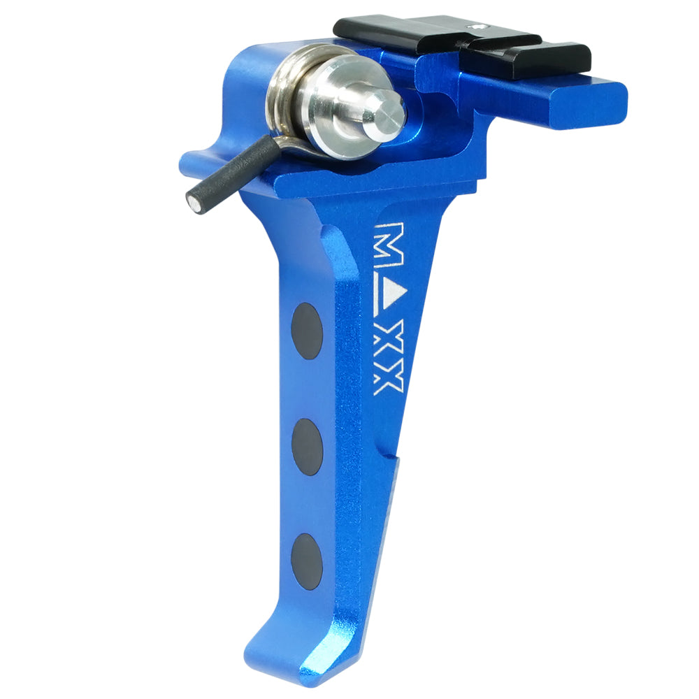 Maxx CNC Aluminum Advanced Speed Trigger (Style E) Blue - ASG EVO 3