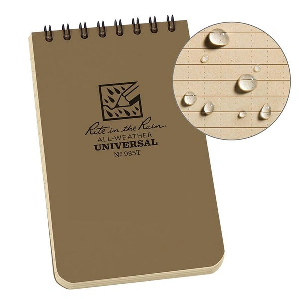 Waterproof Tan notepad