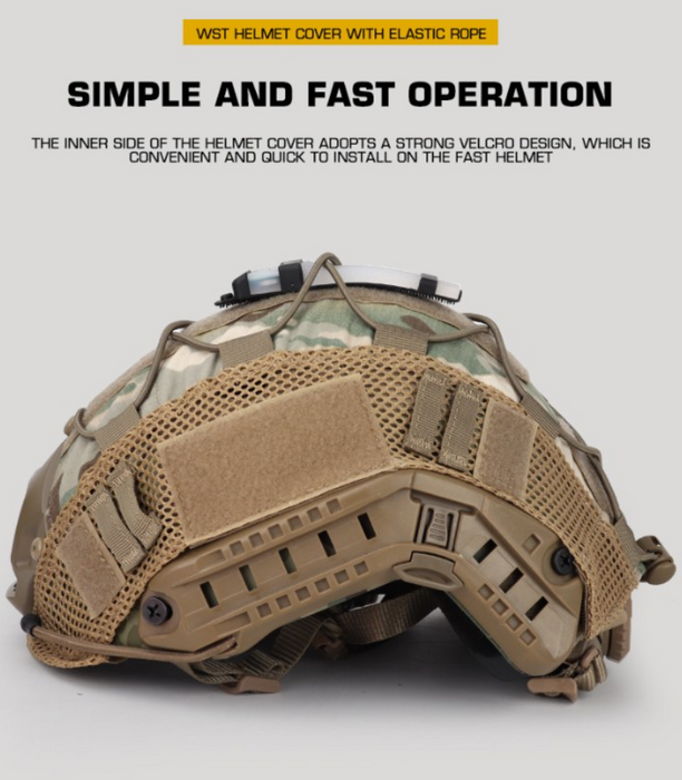 WoSport FAST Helmet Cover - Woodland