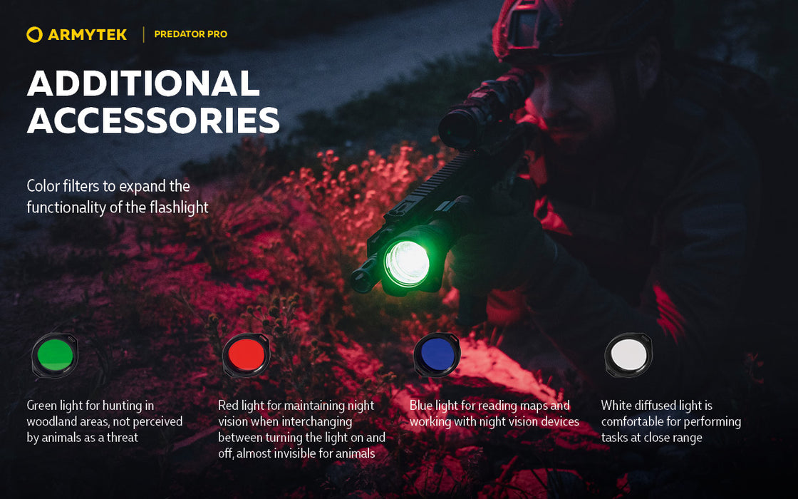 Armytek Predator Pro Flashlight Extended Set - Black
