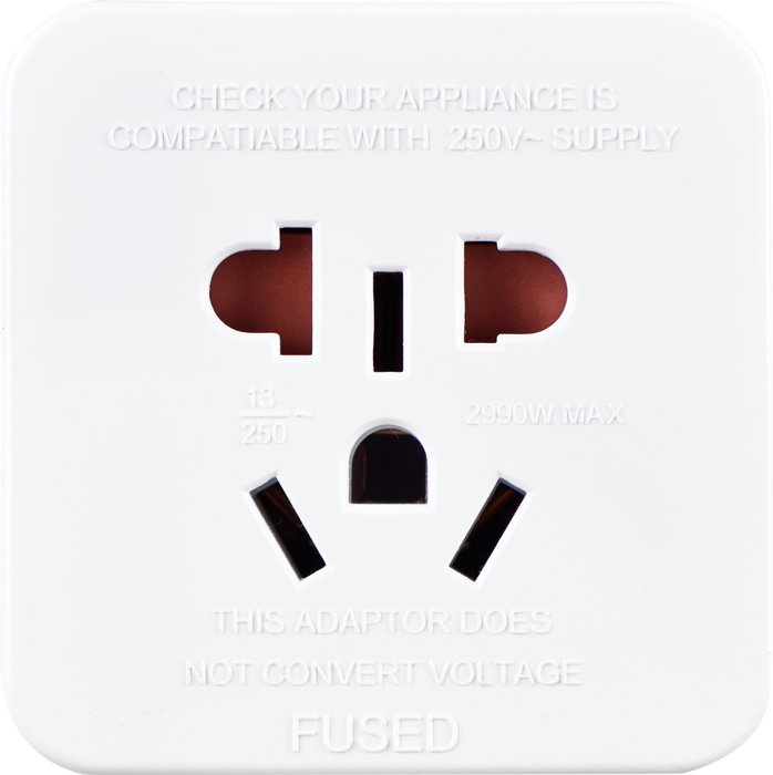 MasterPlug UK 3 Pin Plug Adapter