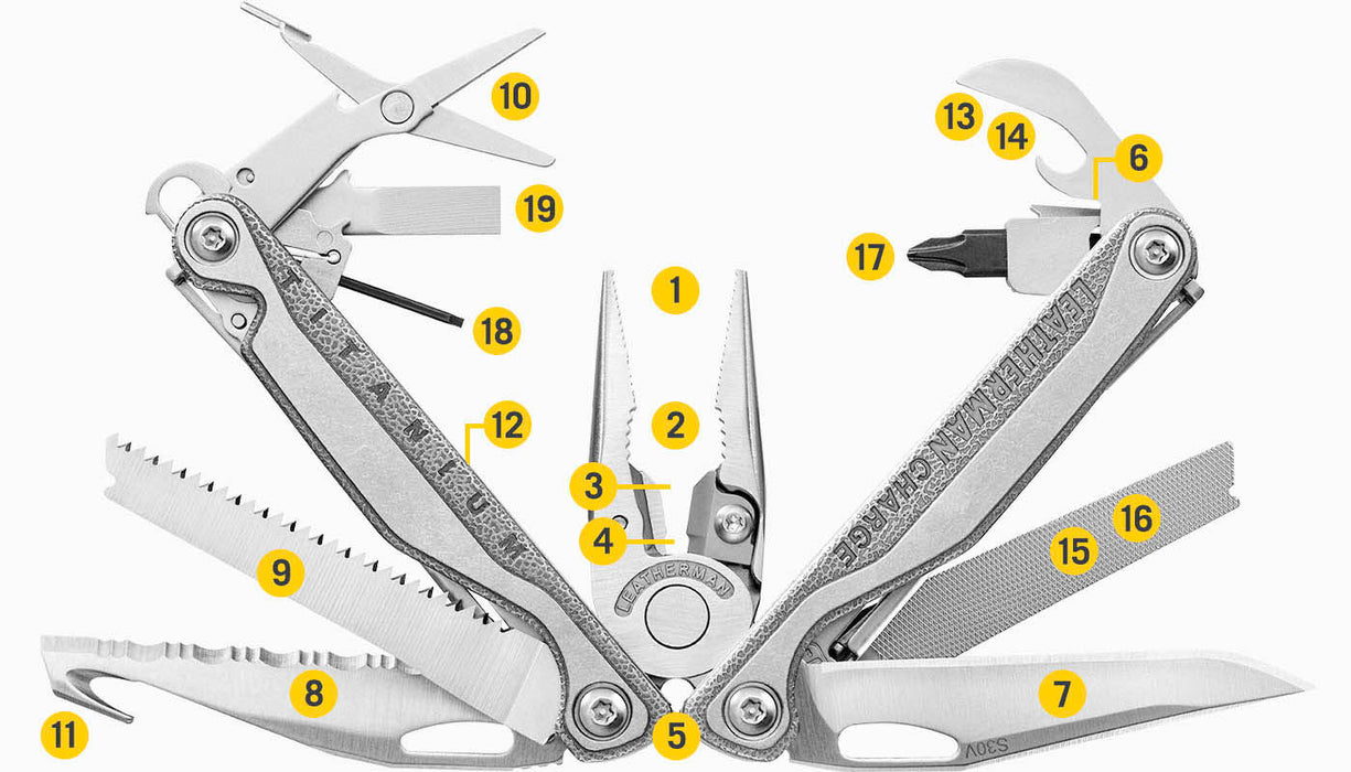 Leatherman Charge Plus TTI Multi Tool with Nylon Sheath - Stainless Steel