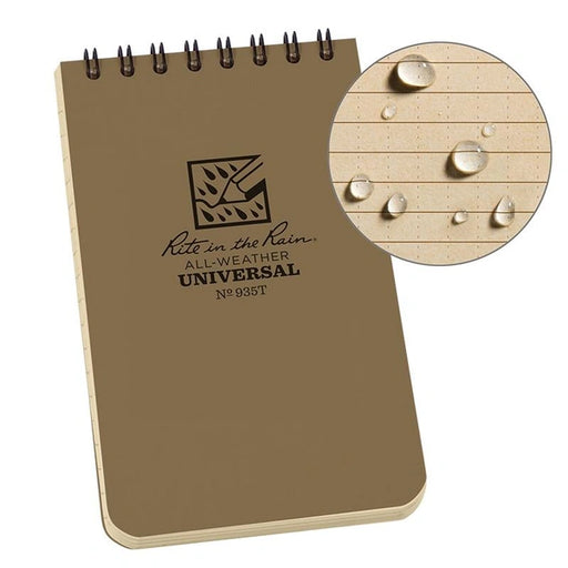 Rite in the Rain - Top Spiral All-Weather Notepad - Tan