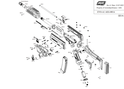 ASG EVO Bolt/Screw M3X8 - Part #G26