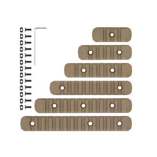 WADSN Keymod & M-Lok Rail 6 Piece Set - Tan