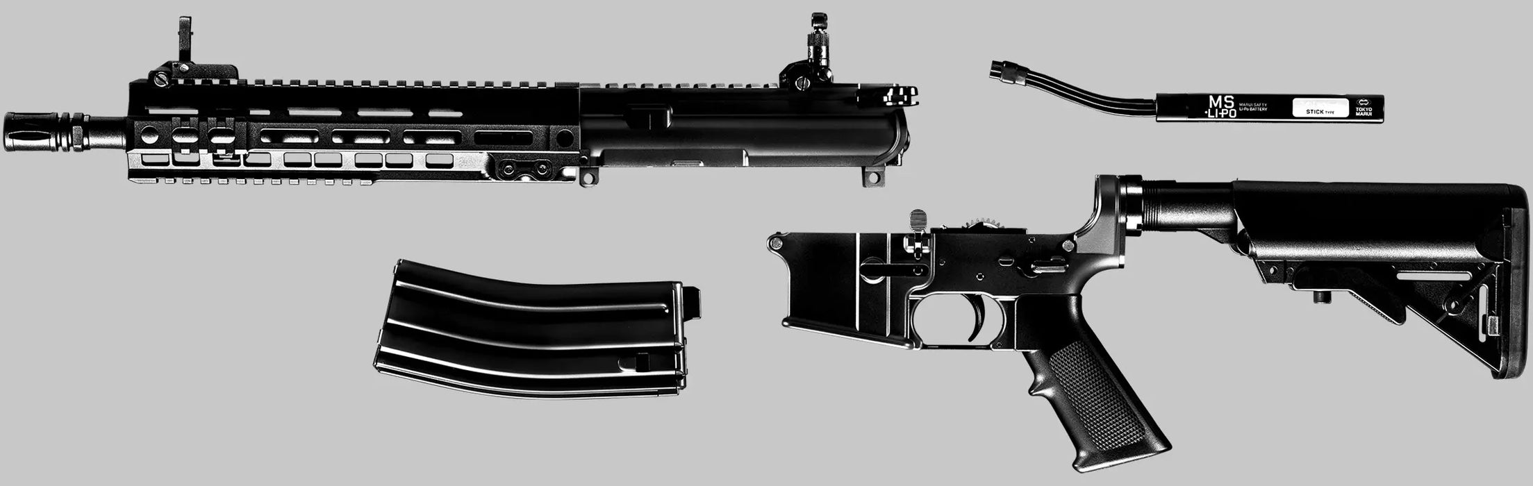 Tokyo Marui EVOLT RS FPR MK4 Rifle & X4 Additional Magazines