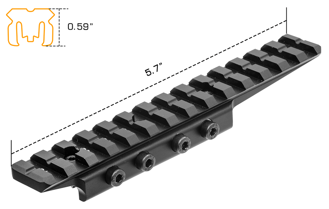 UTG (Leapers) Universal Dovetail to Picatinny Adaptor - 14 Slot
