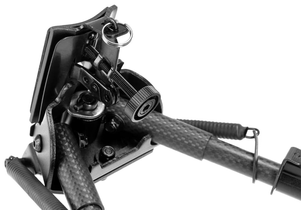 Rokstad Universal 6-9" Carbon Fiber Bipod - QD Stud / RIS 20mm Rail