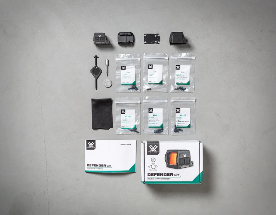 Vortex Defender CCW Solar Multi Reticle Red Dot Sight - 3 MOA