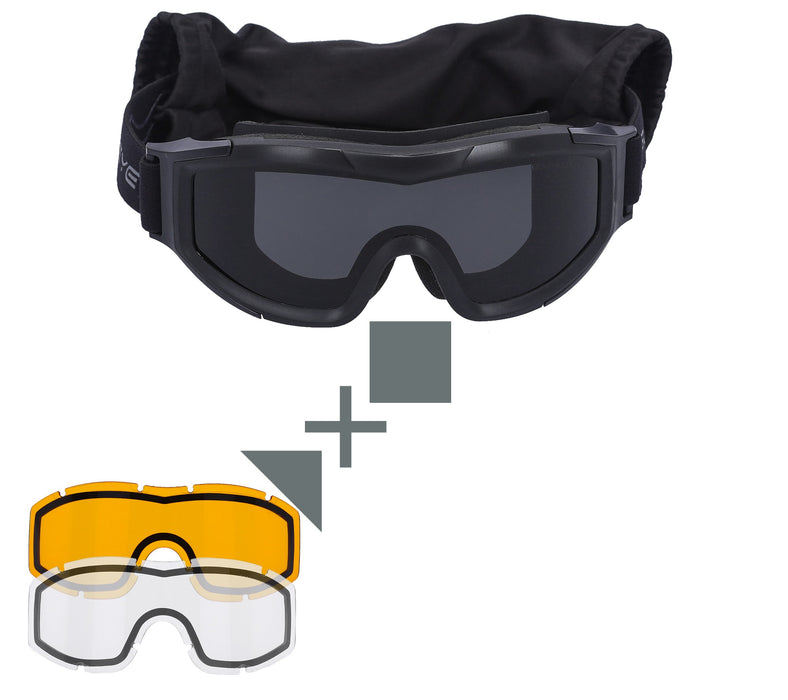 Swiss Eye F-Tac Arctic Goggle Kit Black - 3 Lenses