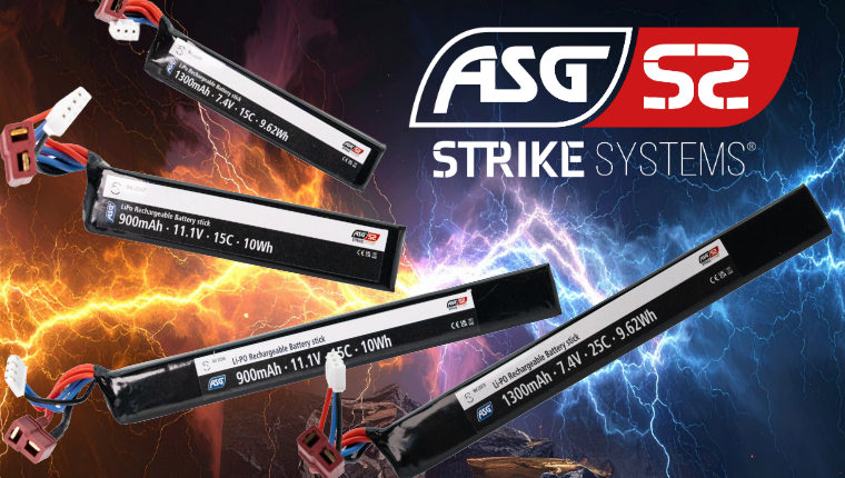 Strike Systems 7.4V 1300mAh 25C LIPO Battery - Sticks - Deans (T-Plug)