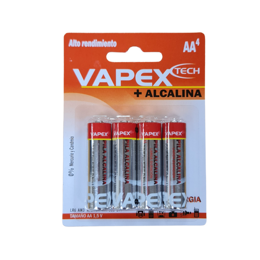 Vapex AA 1.5V Alkaline Batteries - Pack of 4