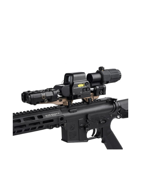 WADSN Picatinny Riser Mount for Red Dot w/ Magnifier & PEQ - Tan