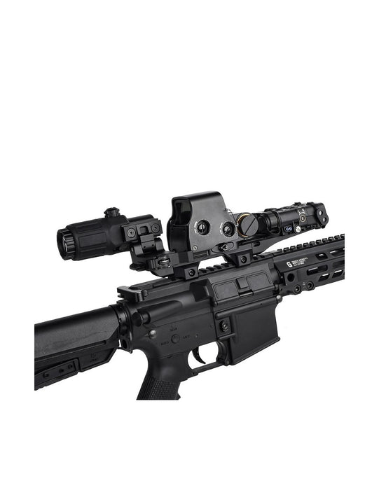 WADSN Picatinny Riser Mount for Red Dot w/ Magnifier & PEQ - Black