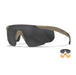 Wiley X Saber Advanced Glasses Matte Tan with 3 interchangeable lenses
