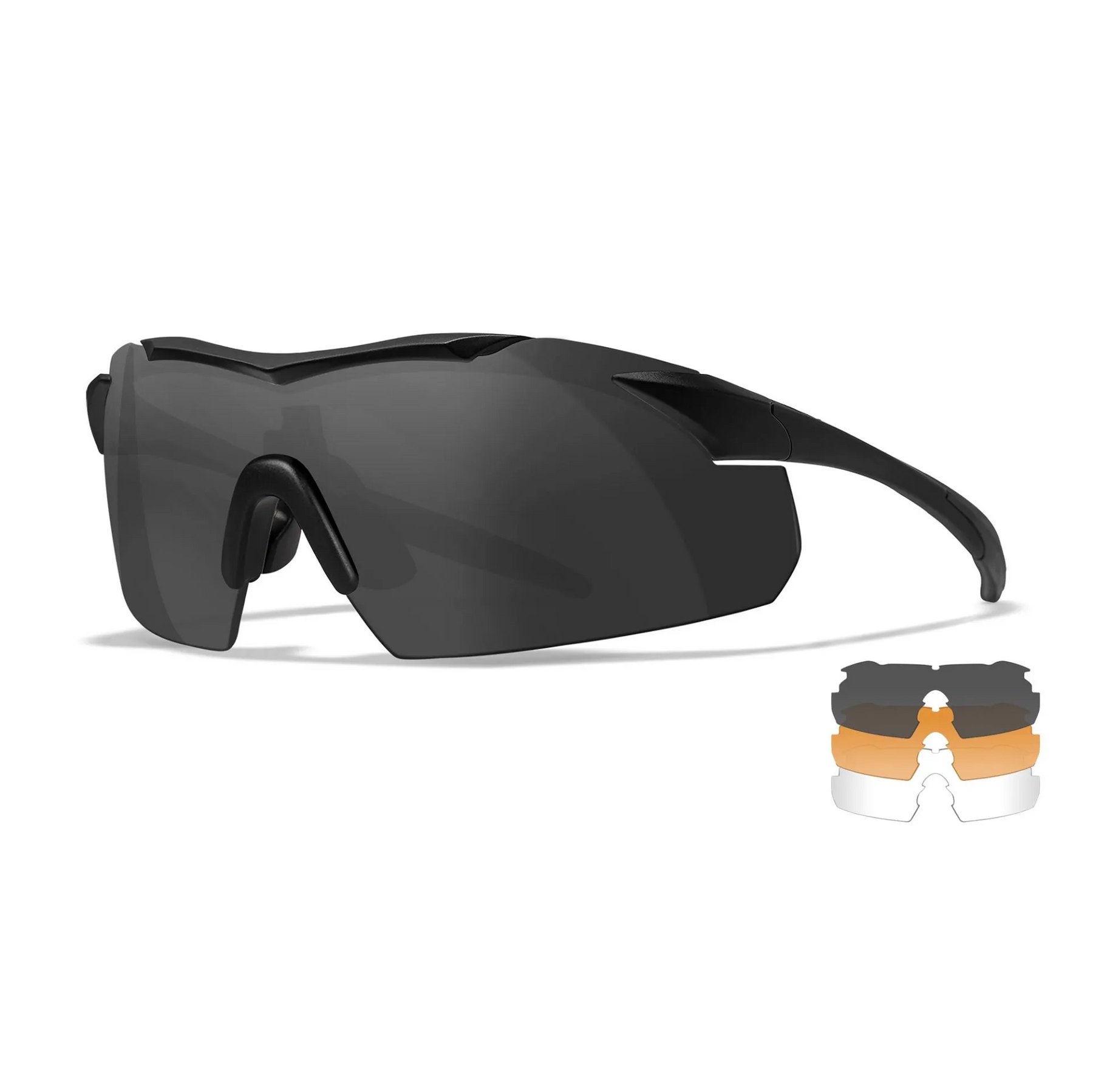 Wiley X Vapor 2.5 Glasses in Matte Black with interchangeable lenses