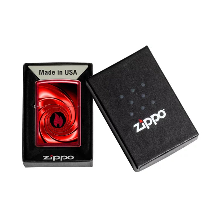 Zippo Candy Apple Red Swirl Lighter - 60005302