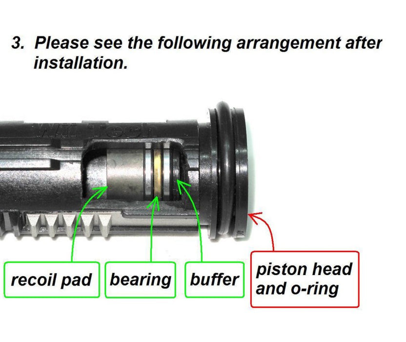 Wii Tech Bearing Piston Head - Tokyo Marui Recoil Shock M4 Series