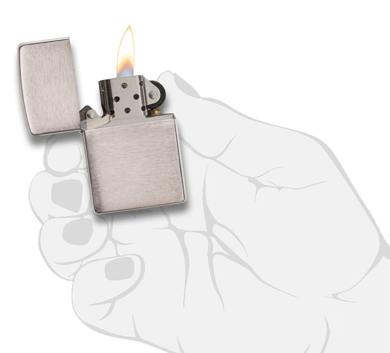 Zippo Brushed Chrome Lighter - 60000804