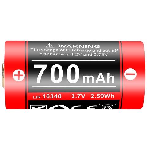 Klarus 16340 16GT-70UR Rechargeable Battery - 700mAh