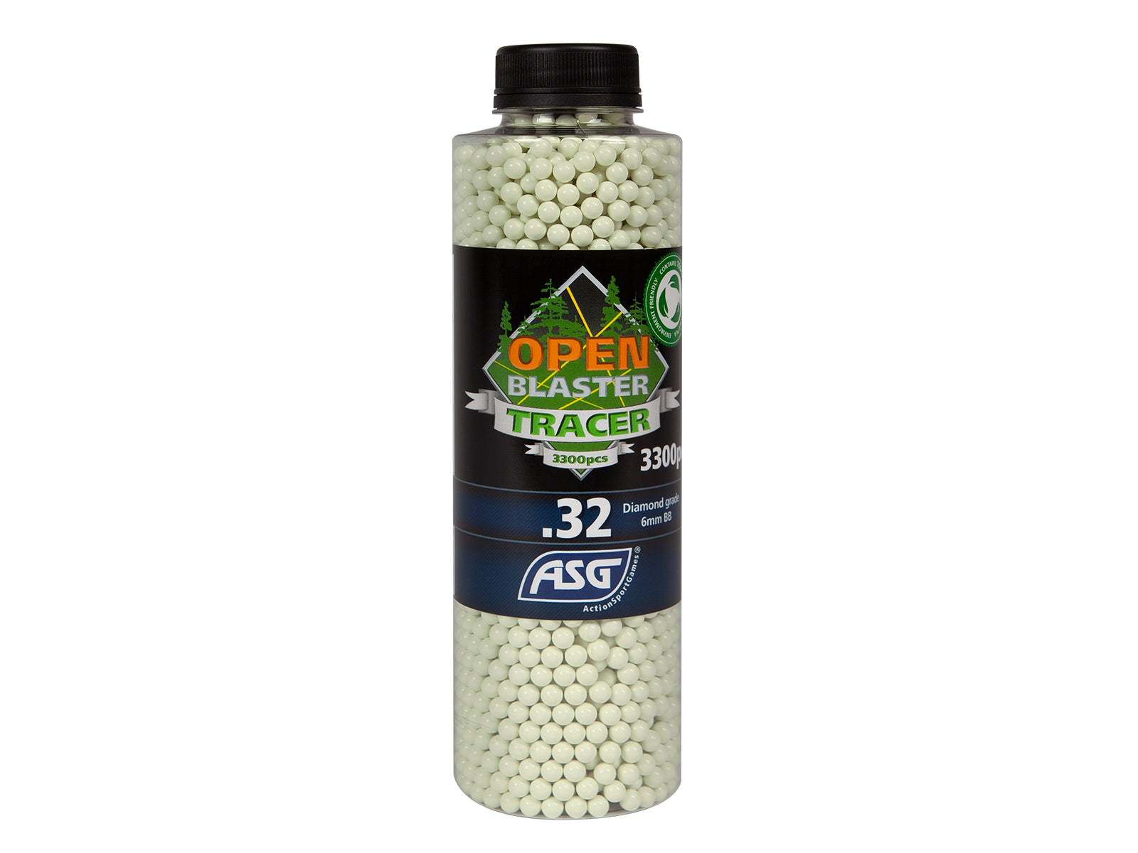 Blaster Open Tracer 0.32g BIO - 3300 BBs in Bottle - Green