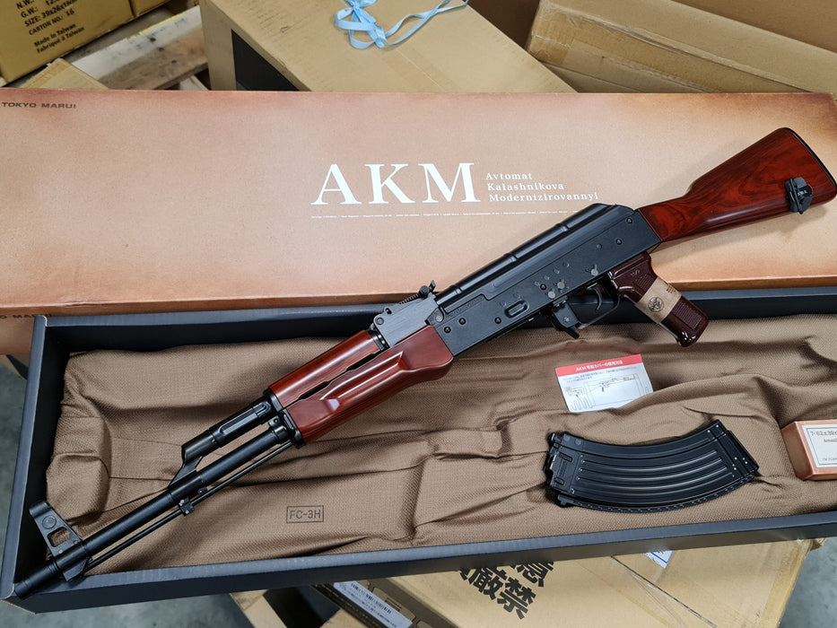 Tokyo Marui AKM GBBR on box
