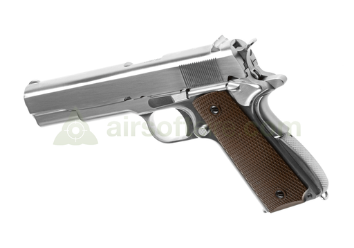 WE M1911 Stainless - Brown Grips