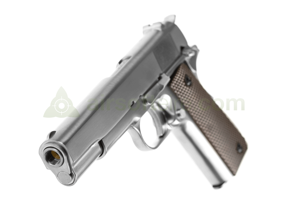 WE M1911 V3 Stainless - Brown Grips