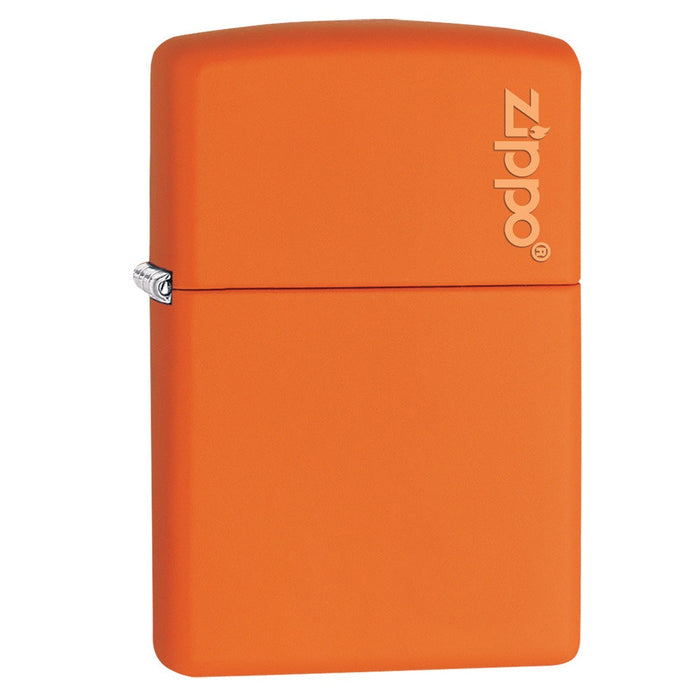Zippo Orange Matte Zippo Logo Lighter - 60001268