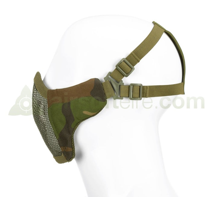 Invader Gear Mesh Half Face Mask With Cheek Pads - Woodland