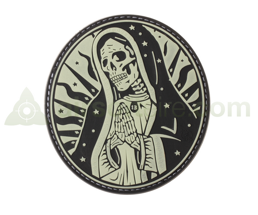 JTG 3D Rubber Santa Muerte Patch - Glow in Dark