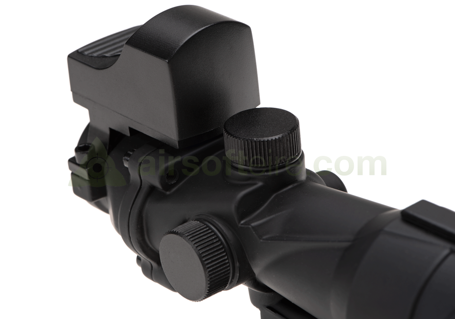 AIM-O 4x32 ACOG Scope and Micro Red Dot Combo - Black