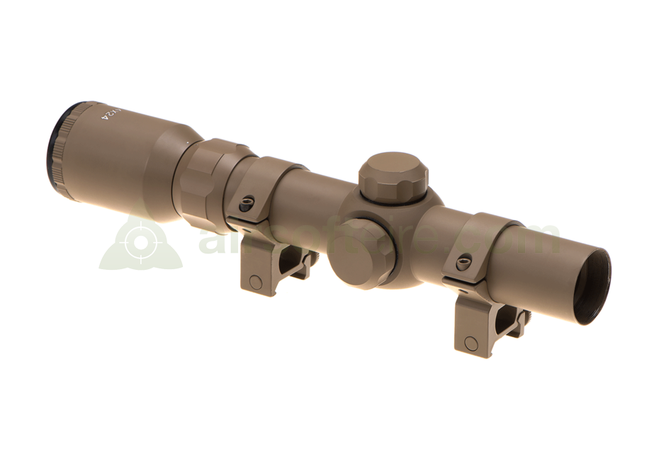 Aim-O 1-4x24 Tactical Short Scope - Tan