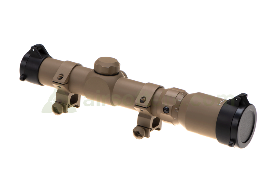 Aim-O 1-4x24 Tactical Short Scope - Tan