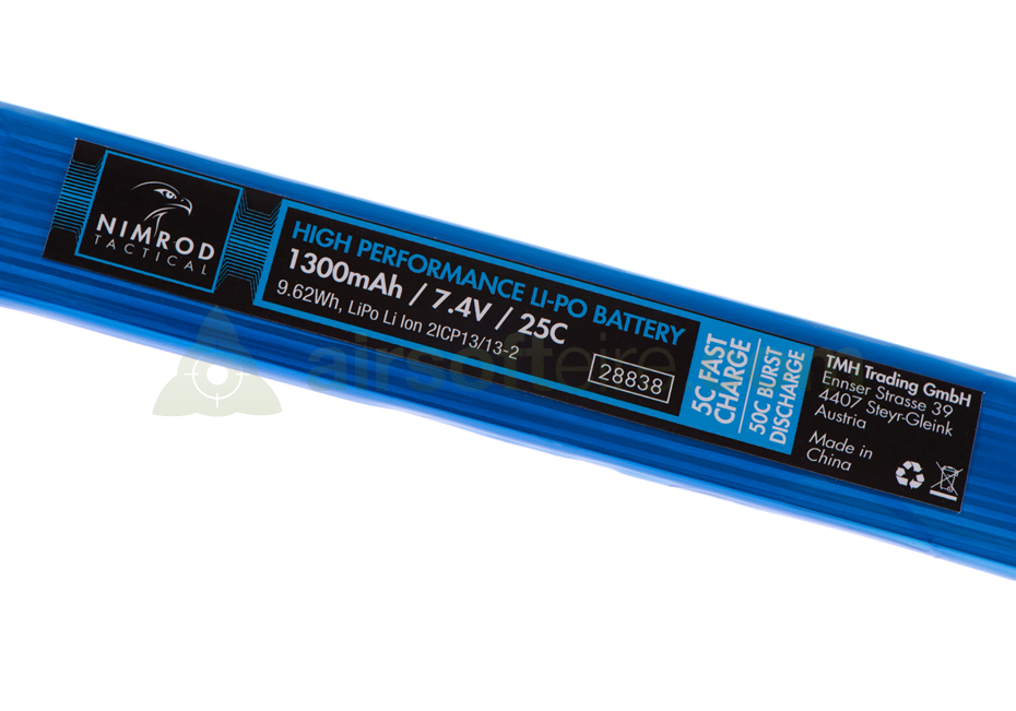 Nimrod 7.4V 1300mAh 25C LIPO Battery - Sticks