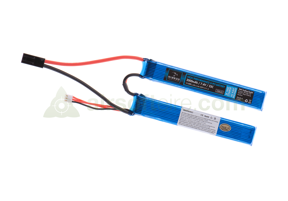 Nimrod 7.4V 2000mAh 25C LIPO Battery - Sticks