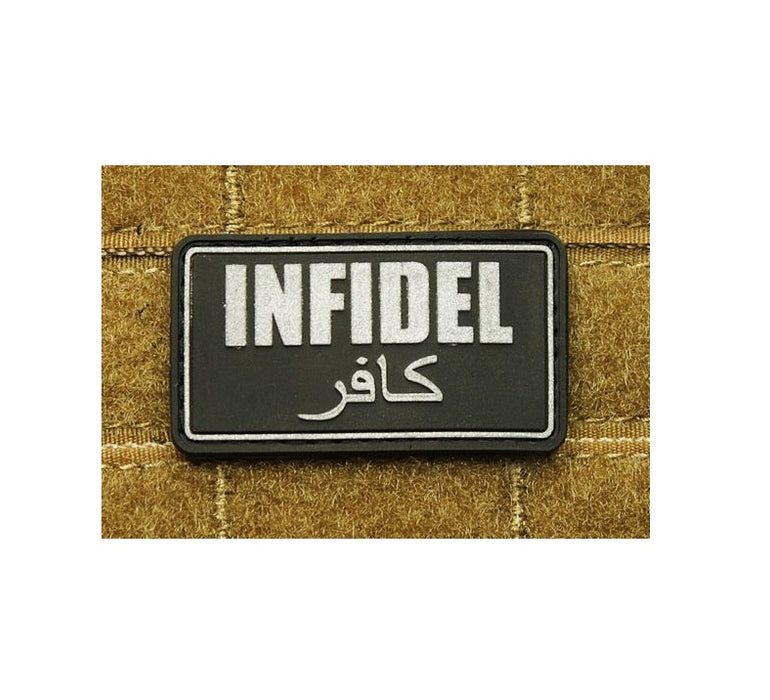 JTG 3D Rubber INFIDEL Patch - Black/Grey