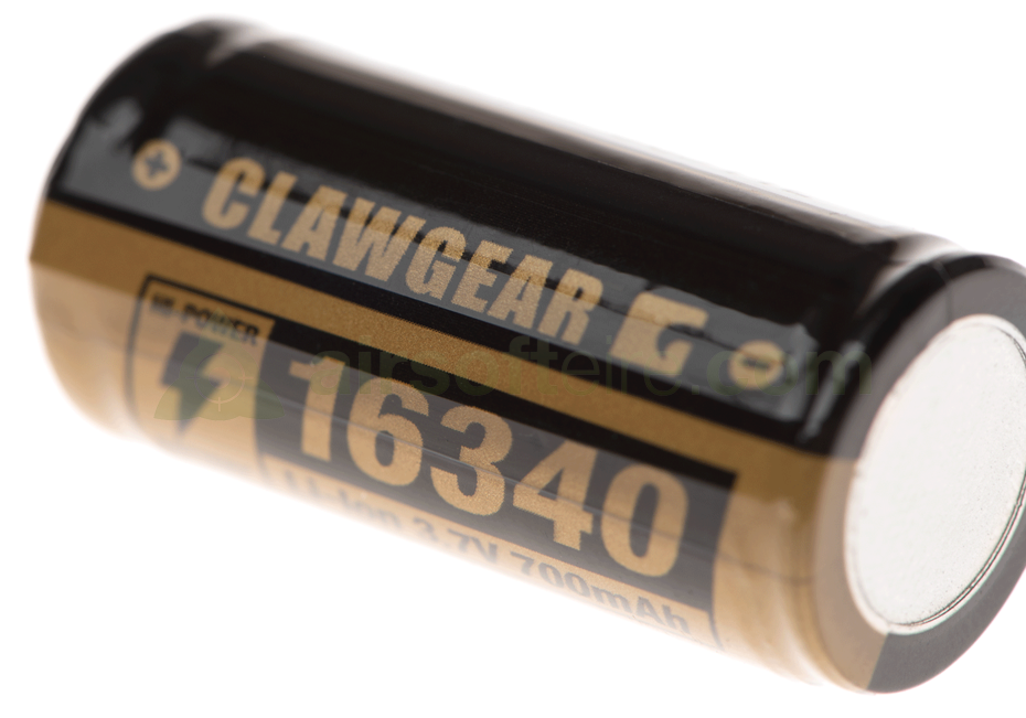 Clawgear 16340 3.7V Battery - 700mAh